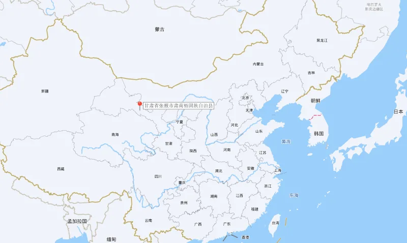七彩丹霞の位置